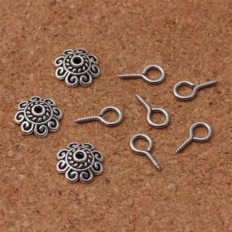 100pcslot High Quality Metal Screw Eye Pins For Pendant 12mm 17mm Iron
