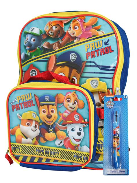 Nickelodeon Paw Patrol 16 Backpack And Detachable Insulated Lunch Bag