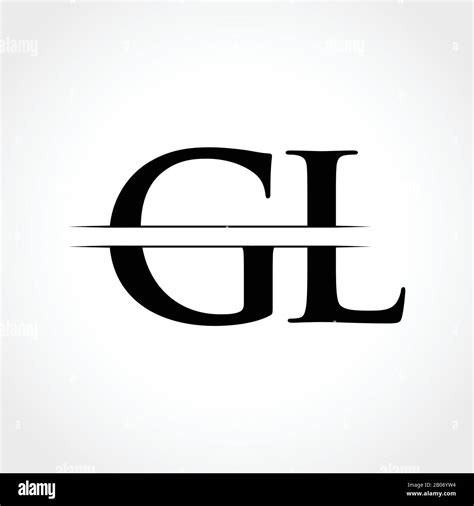 Gl Schreiben Typ Logo Design Vector Template Abstrakte Buchstaben Gl