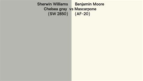 Sherwin Williams Chelsea Gray SW 2850 Vs Benjamin Moore Mascarpone