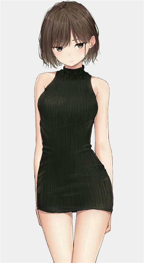 Anime Girl Short Hair Anime Girl Dress Cool Anime Girl Anime Art