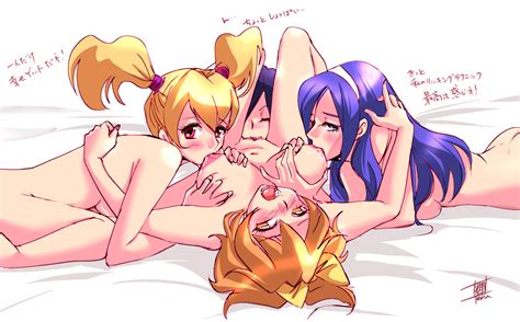 Rule 34 4girls Aono Miki Areolae Breast Sucking Breasts Cunnilingus