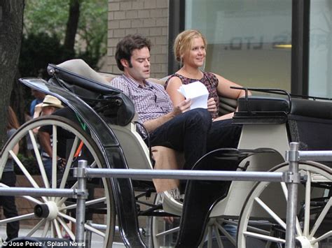 Amy Schumer And Bill Hader Lock Lips On Trainwreck Set Daily Mail Online