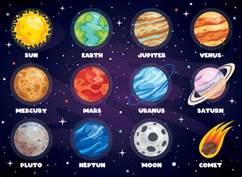 Planetas De Colores Del Sistema Solar 2391264 Vector En Vecteezy