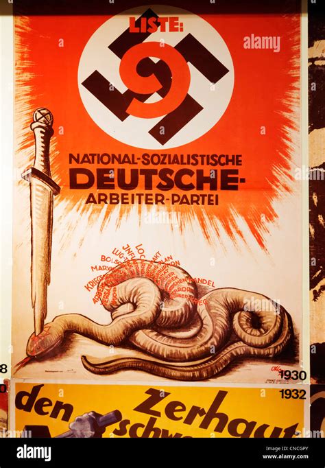Nazi And Communits Party Election Posters From The 1930s Germany Stock