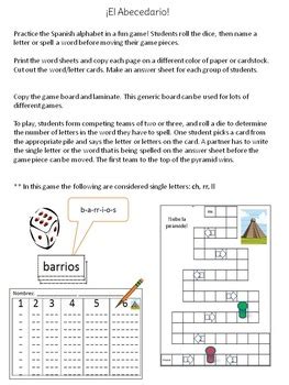 The easiest way to start speaking spanish now! Spanish Alphabet Game by La Maestra Mariposa | Teachers ...
