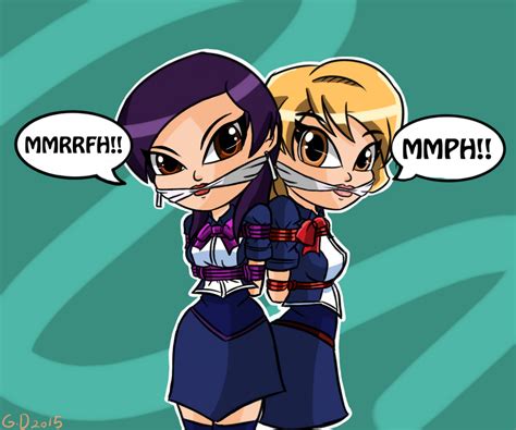 Miki And Megumi Cleave Gagged By Gaggeddude32 On Deviantart