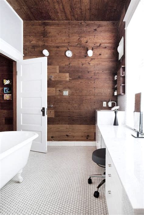 Browse photos of bathroom remodel designs. Black, White & Wood Bathroom Design Inspiration ...