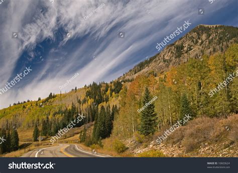 Highway Through The San Juan Mountains Autumn Colorado