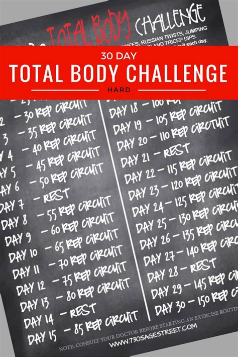 This 30 Day Total Body Challenge Is A Full Month Of Daily Exercise With