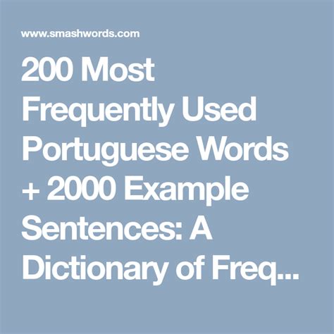 The Words 200 Most Frequently Used French Words And 2000 Example