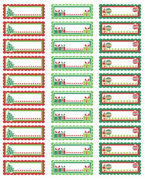 Avery Christmas Gift Labels