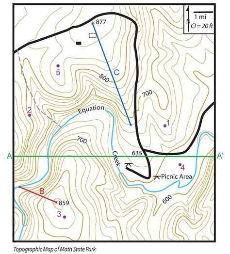 How To Find Elevation On A Topographic Map Map