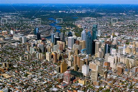 OverflightStock | Downtown Philadelphia Pennsylvania Aerial Stock Photo