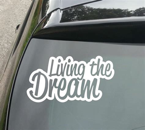 Vinyl wall decal stickers motivation quote coco chanel luxury inspiring letters 3673ig (22.5 in x 8 in). LARGE Living the Dream Funny Car/Van/Window JDM VW DUB ...