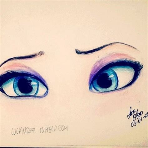Draw the eye sockets almost reaching the top of the head. how to draw elsa's eyes - Google Search | Eye drawing ...