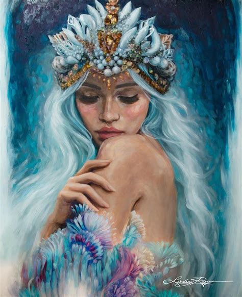Mixed Media Ocean Goddess Paintings By Lindsay Rapp Goddess Of The Sea
