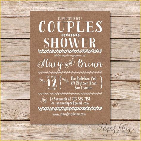 couples shower invitations couples wedding shower invitations templates