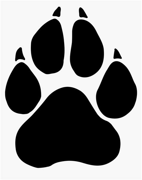 Best Free Panther Cdr Panther Paw Print Svg Hd Png Download