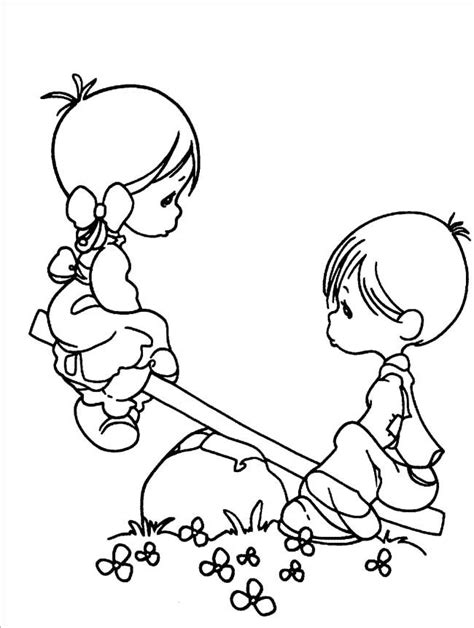Friend Tattoos Boy And Girl Precious Moments Coloring Pages