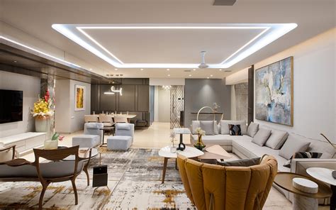 Mumbai Luxe Finishes Metallic Tones And An Open Plan Sets This Flat