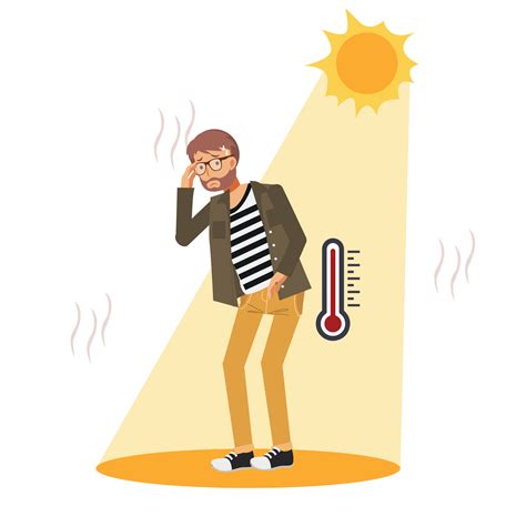 Heat Stroke Conceptsunstroke And Sunburn Risk Man Under Burning Sun