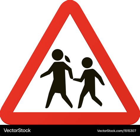 School Warning Sign Royalty Free Vector Image Vectorstock