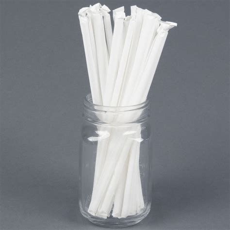 Choice 7 34 Jumbo Clear Wrapped Straw 12000case Coffee Shop