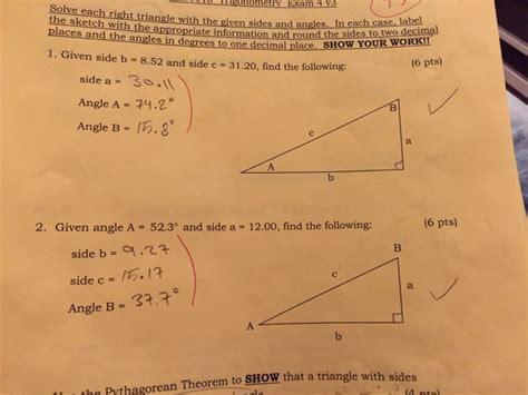 It states that for a right triangle: Trigonometry Archive | April 18, 2017 | Chegg.com