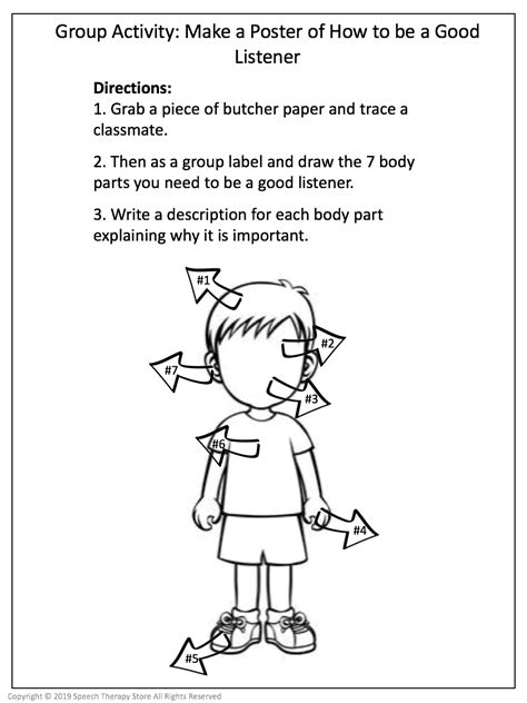 The Ultimate Whole Body Listening Worksheets And Guide Speech Therapy