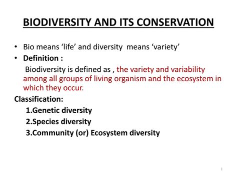 Ppt Biodiversity And Its Conservation Powerpoint Presentation Free