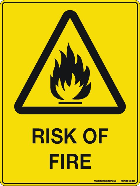 Caution Sign Risk Of Fire