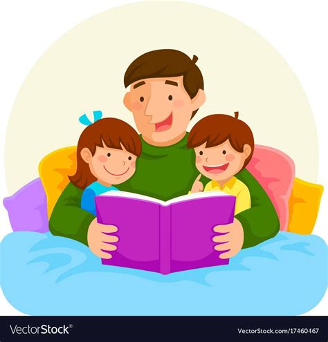 Bedtime Story With Dad Royalty Free Vector Image Affiliate Dad