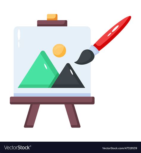 Painting Canvas Royalty Free Vector Image Vectorstock