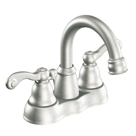 Can bathroom faucets be refinished? Moen Traditional® 2-Handle Hi Arc Lavatory Faucet at ...
