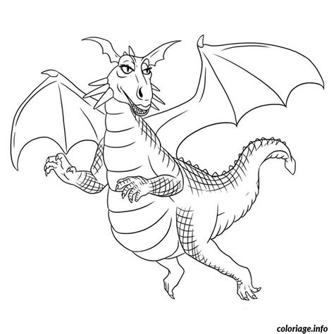 A beautiful coloring page with the children of shrek and fiona #12487678. Coloriage Dragon De Shrek dessin