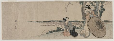 cma japanese art — two women on a hilltop yanagawa shigenobu c