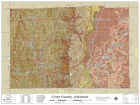 Cross County Arkansas 2022 Soils Wall Map Mapping Solutions