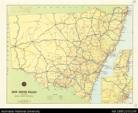 Open Research Australia Nsw New South Wales Showing Main Road System