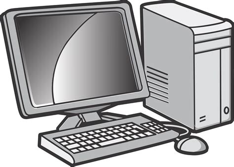 Download Big Image Desktop Computer Png Black And White Clipart