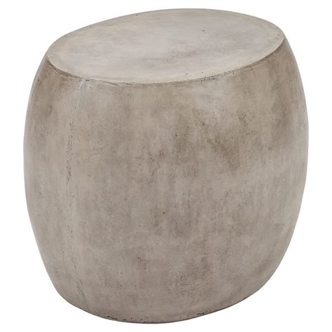Never miss new arrivals that match exactly what you're looking for! Roma Rustic Lodge Oval Grey Concrete Outdoor Side End Table