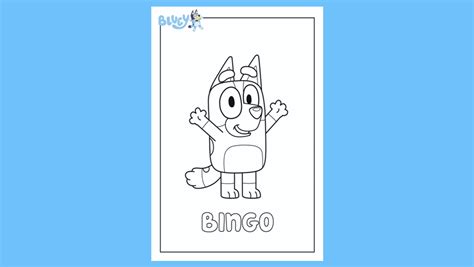 Print Your Own Colouring Sheet Of Blueys Sister Bingo