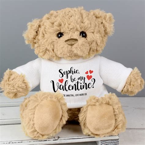 Be My Valentine Personalised Teddy Bear Find Me A T