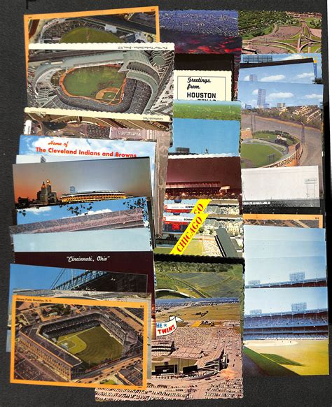 Lot Detail Lot Of 59 Vintage Baseball Stadium Postcards Mostly 1960s To Early 1970s