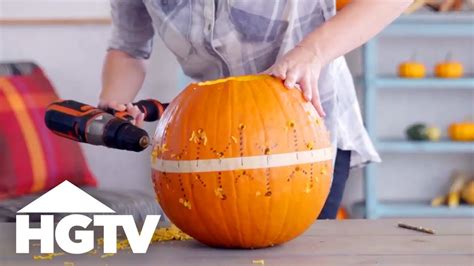 Power Drill Pumpkin Carving Hgtv Youtube