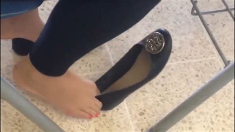 Candid Latina Shoeplay With Flats In Class Youtube