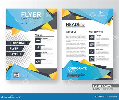 Multipurpose Corporate Business Flyer Layout Design Stock Vector