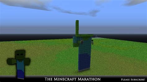 Minecraft Timelapse 8 Giant Zombie Build Youtube