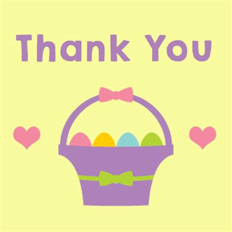 Thank You Easter Basket E Card To Say Thank You Happy Easter