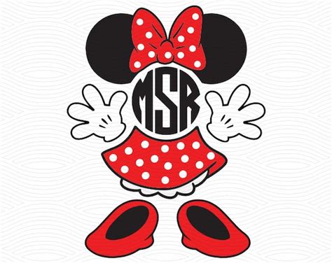 Minnie Mouse Monogram Svg Free Layered Svg Cut File Download Free